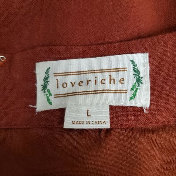 Loveriche Rust Burnt Orange Pleated Mini Skirt with Lining in size L - Picture 4 of 9